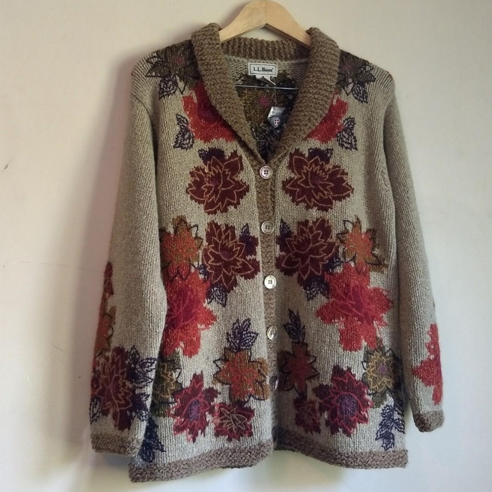 Fall leaf cardigan